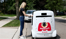 Marco's Pizza electric delivery vehicle