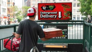 Pizza Hut underground delivery