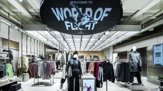 The first World of Flight store has opened in Milan, Italy.  (Photo courtesy of Nike.)